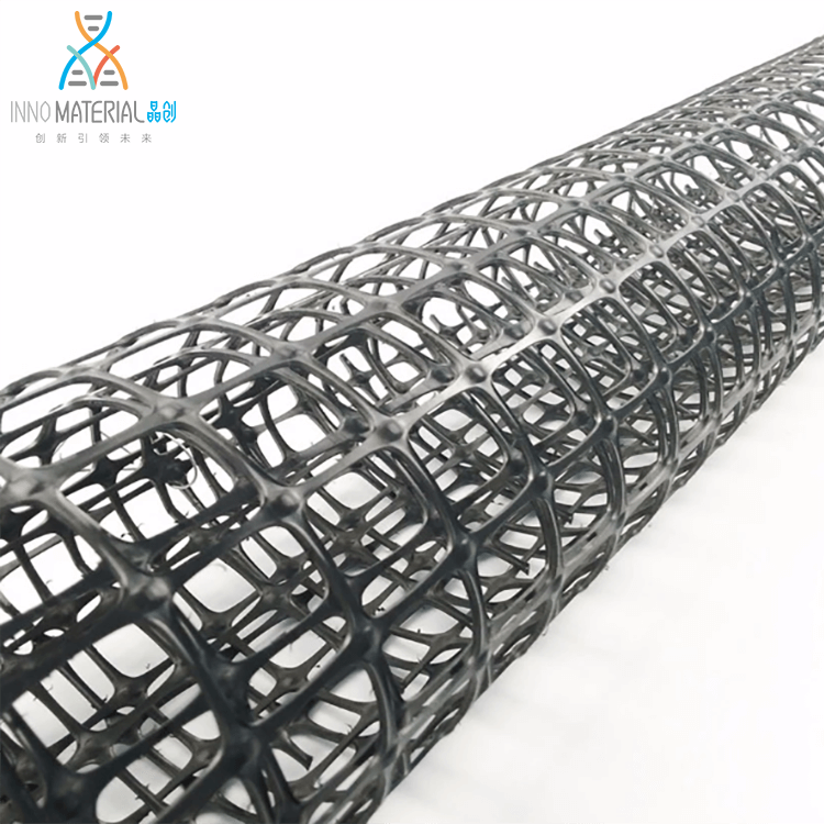 Width 1-4m Enhance The Strength of Subgrade Uniaxial Tensile Plastic Geogrid 